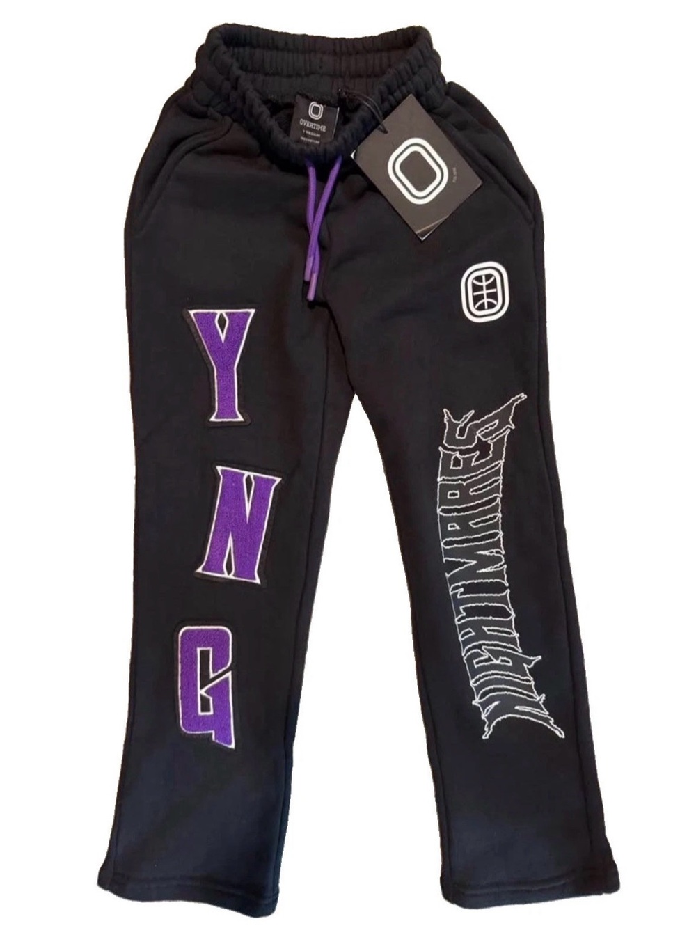 Overtime Elite YNG Dreamerz Sweatpants Joggers Kids Youth Medium M NWT Black OTE